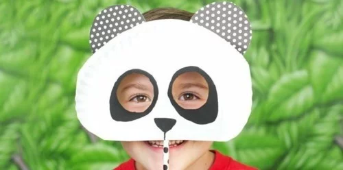 panda maske basteln mit kindern