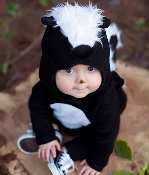 skunk baby karneval kostüm idee