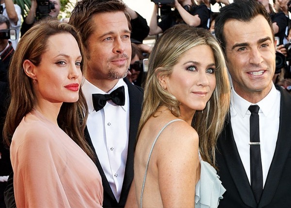 Brad Pitt Angelina Jolie und Jennifer Aniston Justin Theroux haben sich getrennt