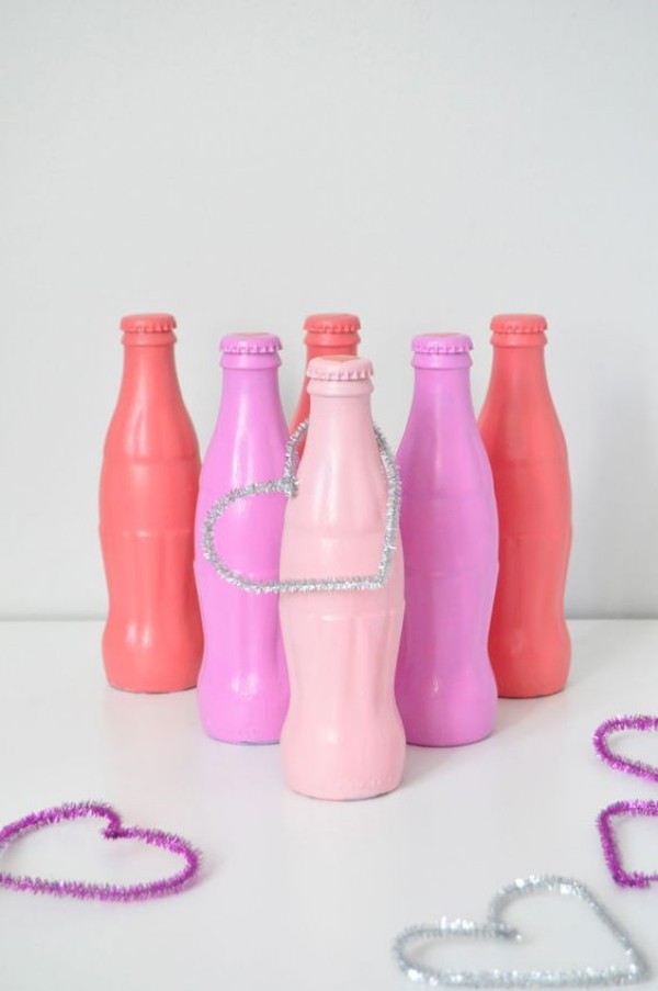 Flaschen in interessanten Farben Valentinstag
