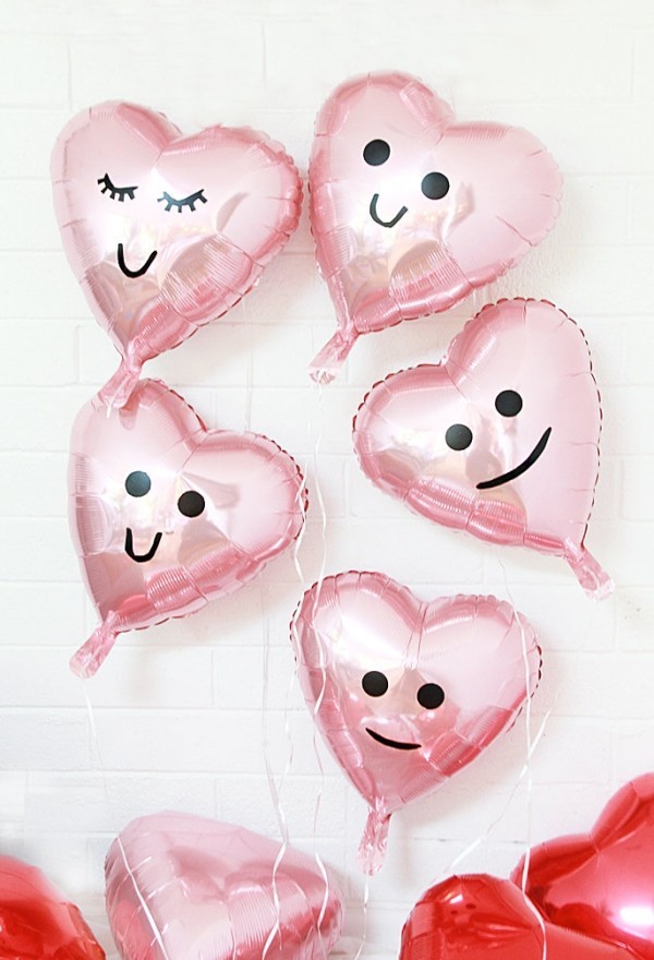 Valentinstag Balloons aus Herzen