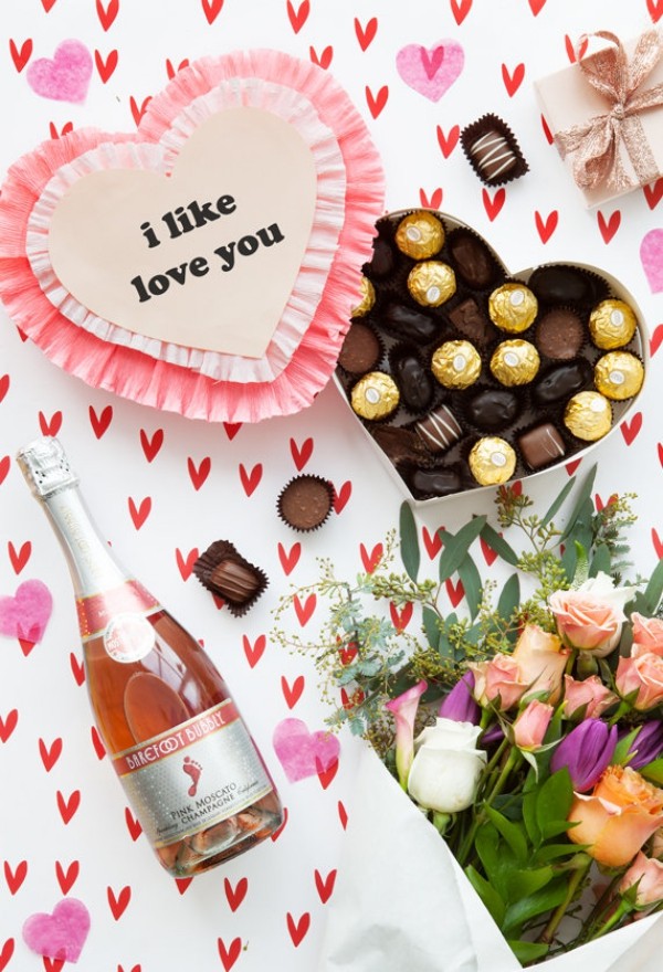 Valentinstag Ideen Schöne Dekoration für eine romatische