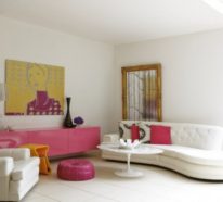 Wohnzimmer mit femininen Touches sehen luftig und elegant aus