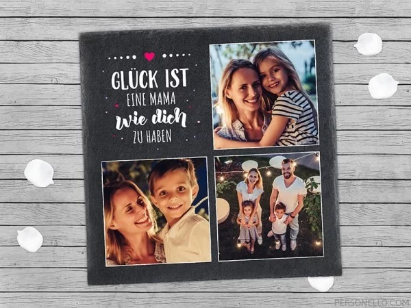 Wunderschöne personalisierte Geschenke zum Muttertag Schieferplatte geschenkideen mit schrift und fotos
