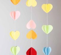 Deko-Herzen-Girlanden aus Stoff und Papier für den Valentinstag – 60 Ideen