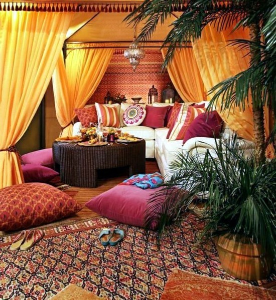 indian style einrichtungsideen lounge sitzkissen