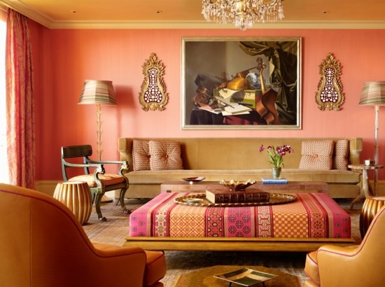 wohnzimmer indische einrichtungsideen warme farbtöne