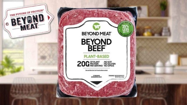 Beyond Meat führt vegetarisches Rinderhackfleisch mit höherem Proteingehalt als Fleisch ein produkt packung us amerikanisch