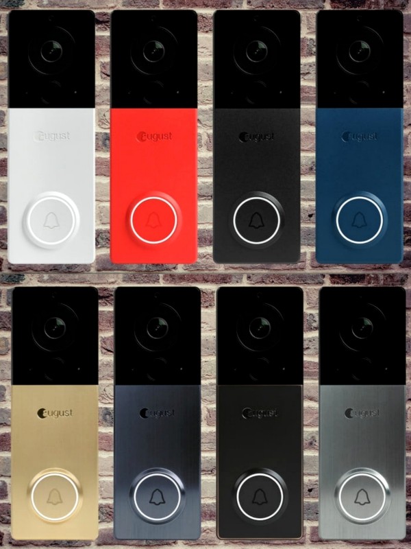 Hi-Tech Smart Türklingel mit Kamera von August Home die verschiedenen farben vom august view