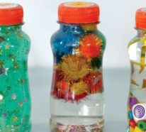 Coole Kinderspielzeuge selber machen – Schüttelflaschen, Activity Boards und einfache Stofftiere