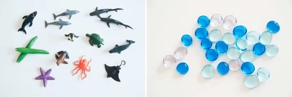 coole Kinderspielzeuge Sensorik Flaschen Unterwasserwelt Materialien Meerestiere