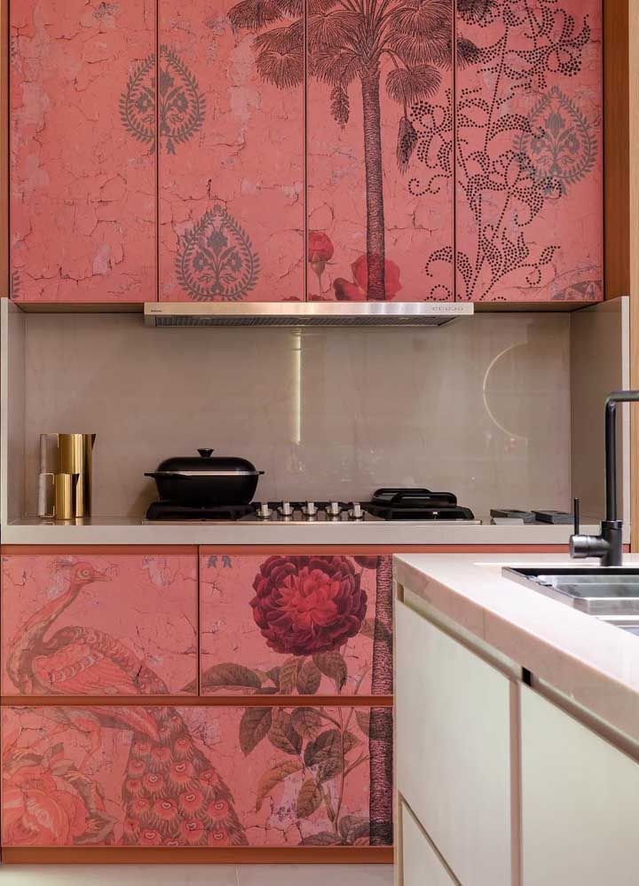 küchenschränge in einer Rosa Farbe Einrichtung Ideen