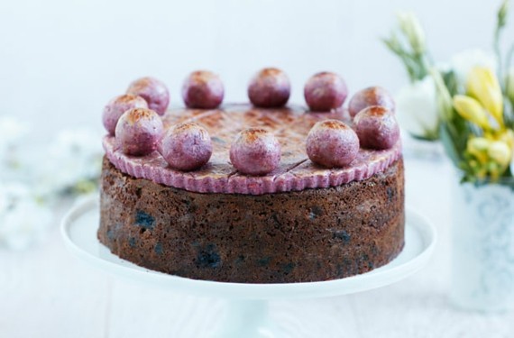 Früchtekuchen Rezept Kuchen zum Muttertag Simnel Cake Osterkuchen
