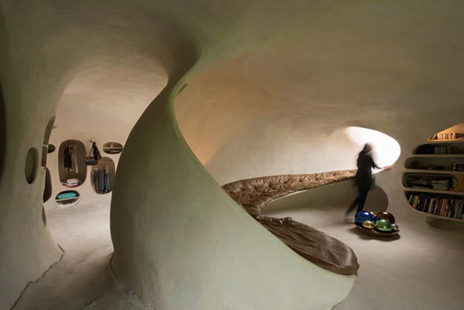 Hobbit House organische Architektur Ort für einmaligen Urlaub