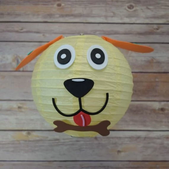 kinderleichte Laternen basteln DIY Papierlaterne Hund