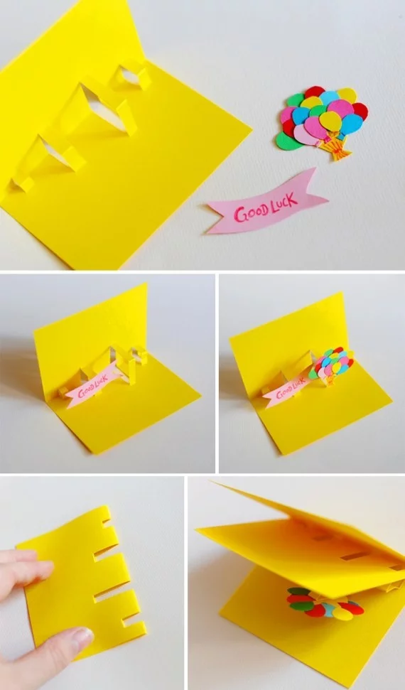 kreative Einladungskarten gestalten Bastelideen für Groß und Klein 3D Design 