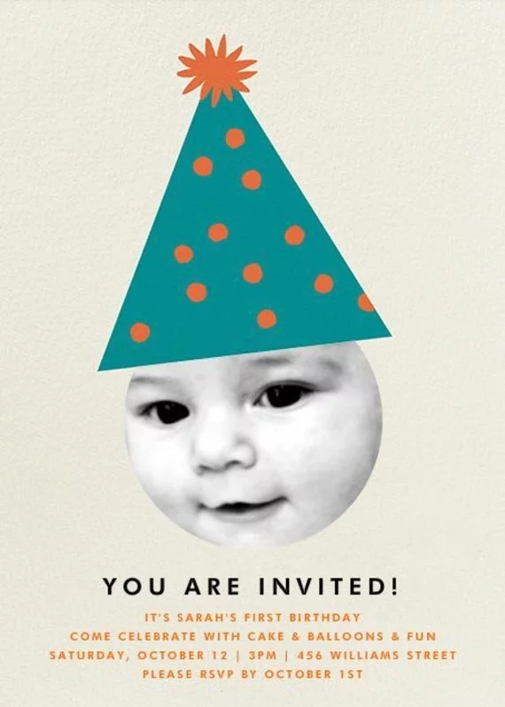 Einladungskarten gestalten zum Kindergeburtstag einfache Idee mit Foto 