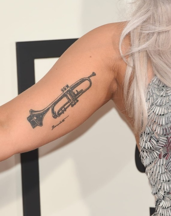 lady gaga tattoos Trumpet