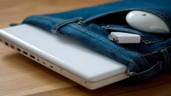 DIY Laptop Tasche aus alten Jeans Hosen genäht 