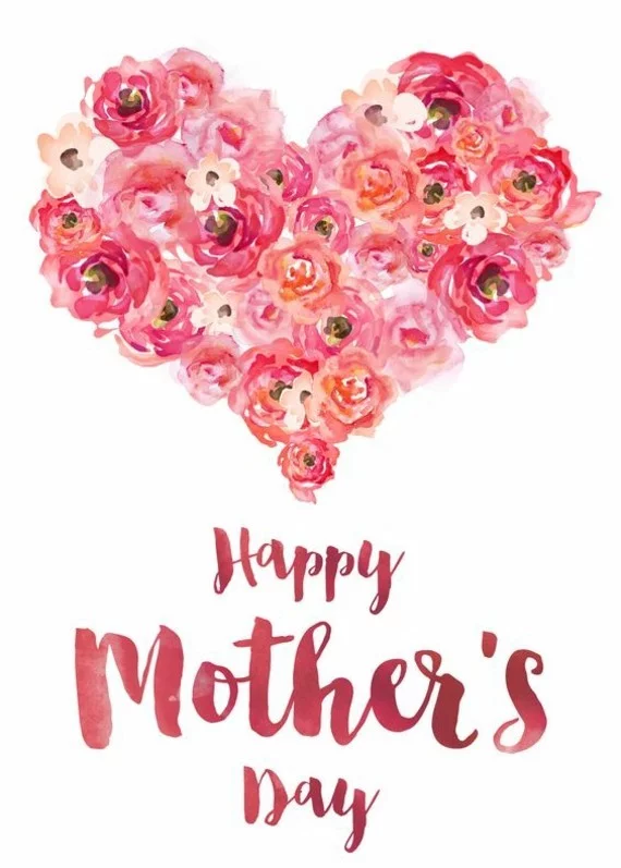 wann ist Muttertag 2019 Grußkarte Herz Rosen