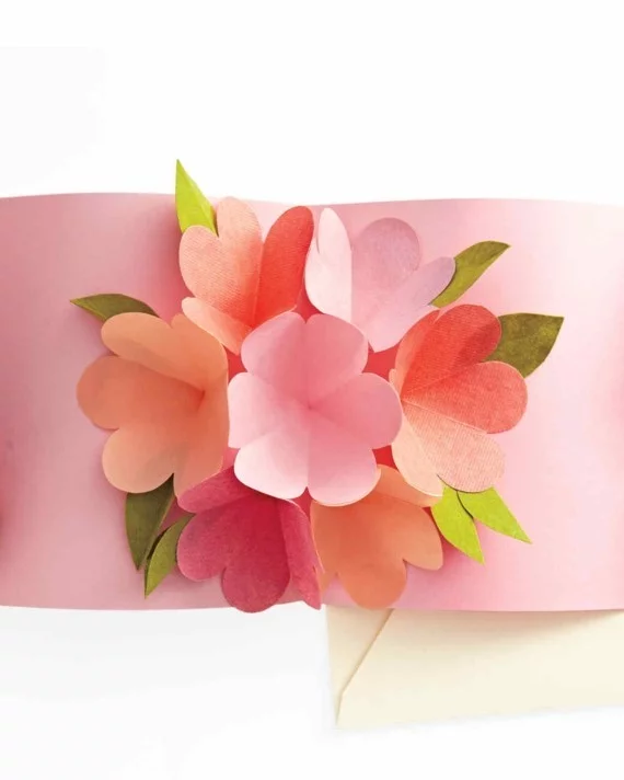 Last Minute Geschenke zum Muttertag 3D Karte Blumen