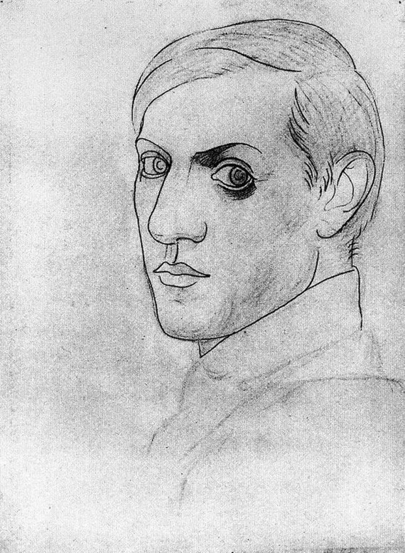 einfache Formen sind typisch für den Maler Pablo Picassos Selbstporträt 1917