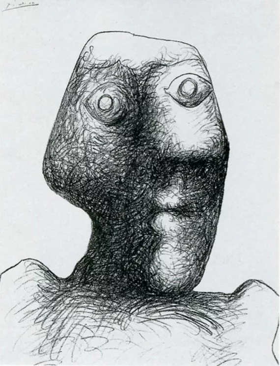 Pablo Picasso sah sich so im Jahr 1972 am 03. Juli Selbstporträt des genialen Malers