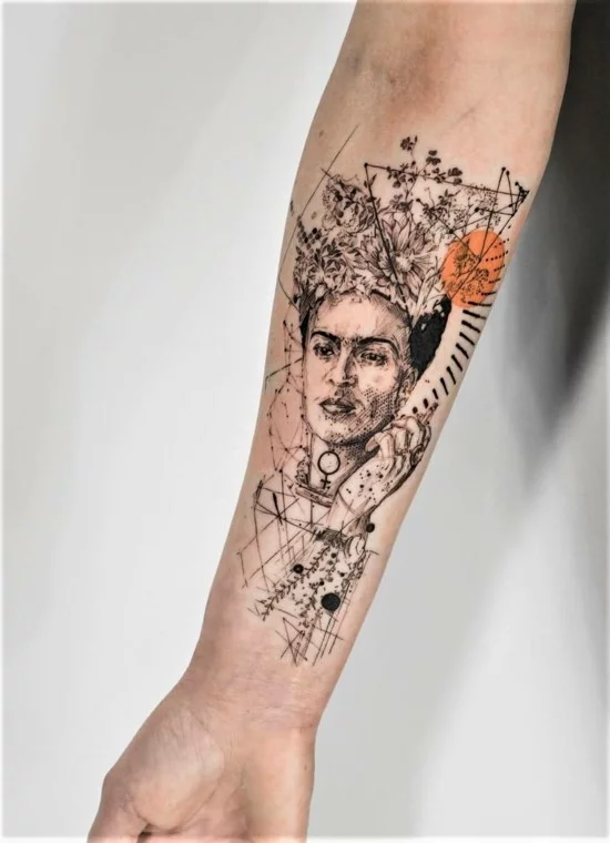 Frida Kahlo Unterarm Tattoo 