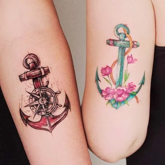 170 kreative Geschwister Tattoo Ideen und Inspirationen anker bruder schwester