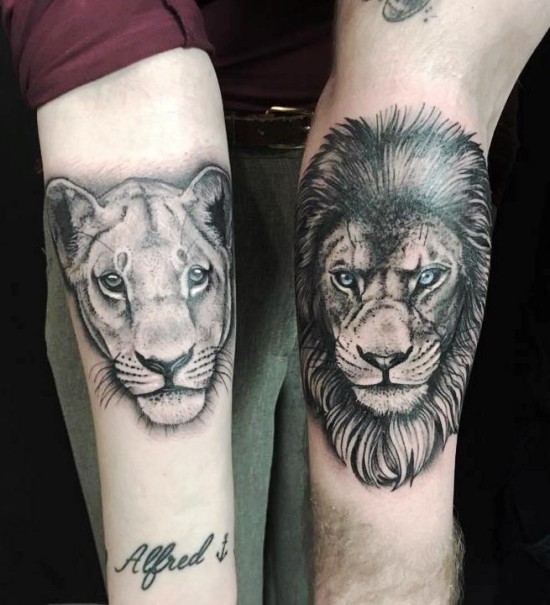 170 kreative Geschwister Tattoo Ideen und Inspirationen bruder schwester löwe löwin