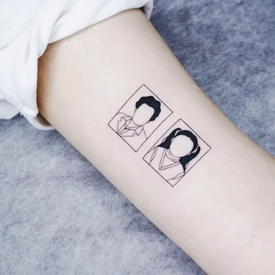 170 kreative Geschwister Tattoo Ideen und Inspirationen familien foto passport silhouette