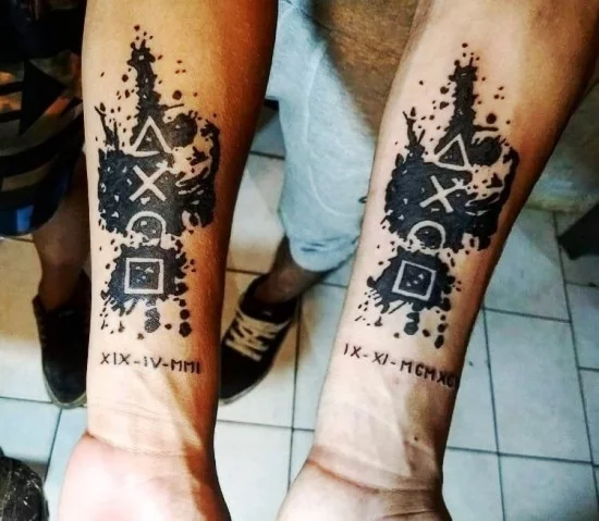 170 kreative Geschwister Tattoo Ideen und Inspirationen gaming bruder kontroller