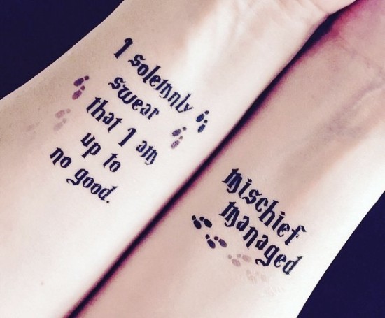 170 kreative Geschwister Tattoo Ideen und Inspirationen harry potter zitate
