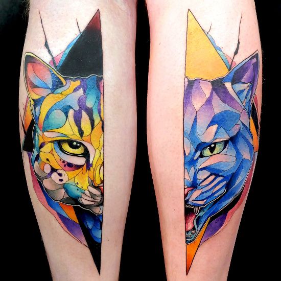 170 kreative Geschwister Tattoo Ideen und Inspirationen katze und panther süß und stark