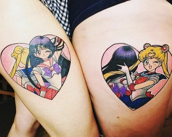 170 kreative Geschwister Tattoo Ideen und Inspirationen sailor moon manga