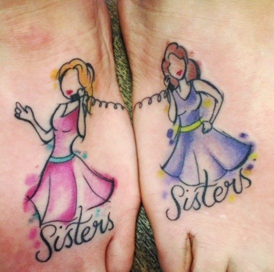 170 kreative Geschwister Tattoo Ideen und Inspirationen schwester lila rose kleid telefon