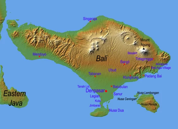 Bali Reisetipps Bali Packliste Landkarte Map