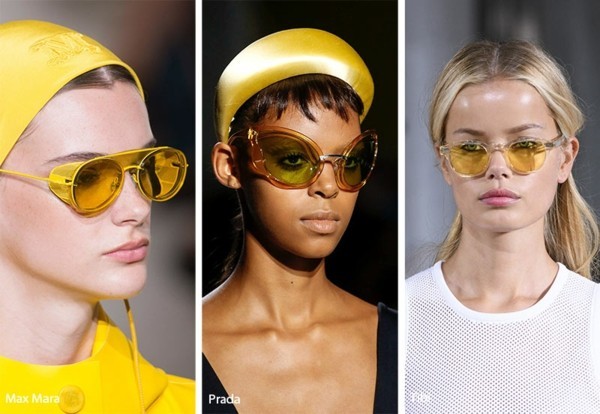 Designer Sonnenbrillen 2019 Trends Sonnenbrillen gelbe Gläser