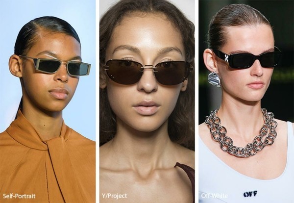 Designer Sonnenbrillen 2019 Trends Sonnenbrillen rechteckige Gläser