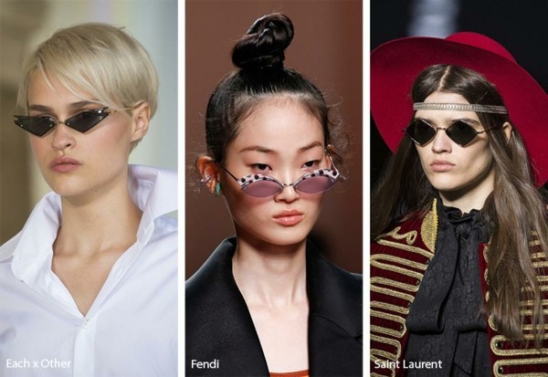 Designer Sonnenbrillen Trends Frühling Sommer 2019 Micro Sonnenbrillen schmale Modelle