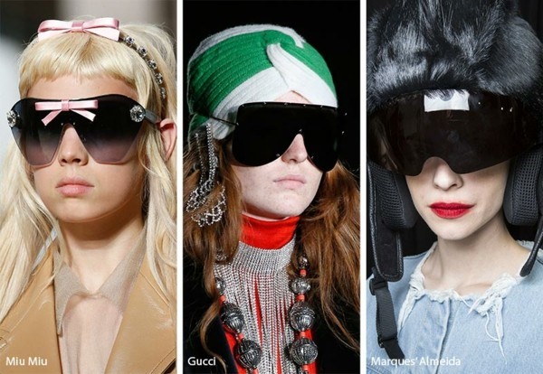 Designer Sonnenbrillen Trends Frühling Sommer 2019 Shield Sonnenbrillen Varianten