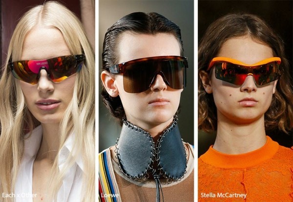 Designer Sonnenbrillen Trends Frühling Sommer 2019 Shield Sonnenbrillen