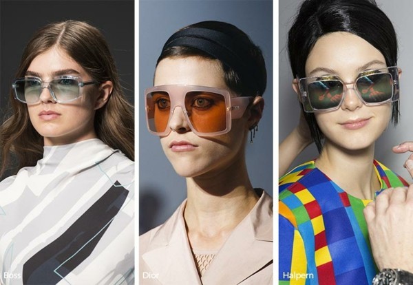 Designer Sonnenbrillen Trends Frühling Sommer 2019 große quadratische Rahmen