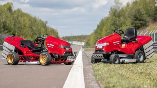 Schnellster Rasenmäher der Welt Mean Mower erreicht 242 kmh honda modell 1 und 2