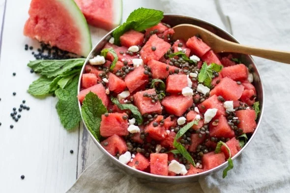 Wassermelone gesund Sommerfrucht Wassermelone Salat