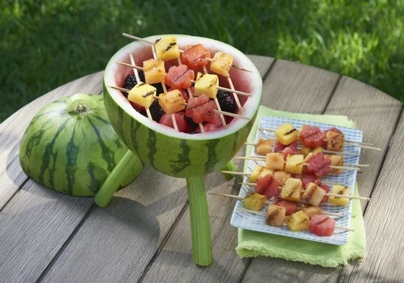Wassermelone gesund Sommerfrucht gegrillte Wassermelone Nährwerte