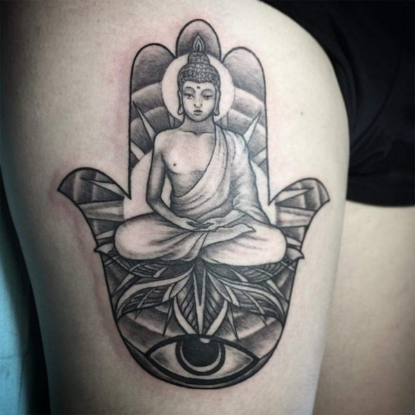 buddha hamsa tattoo