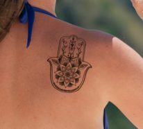 70 Hamsa Tattoo Ideen in unterschiedlichen Größen und Stilen