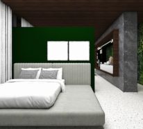 Moderne Einrichtung: Ideen für grüne Wandgestaltung von Grão House und andere Ideen