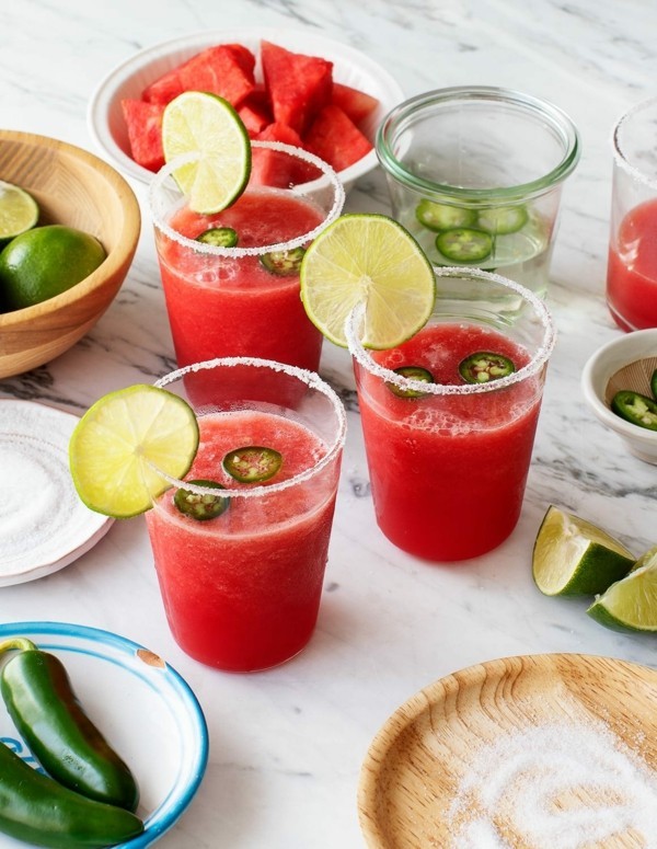 wassermelone rezepte cocktails mit limetten und galapenos